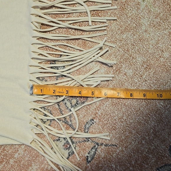 Recycled Threads Nashville Music Festival Sleeveless Fringe Crop Top - Size L - Picture 12 of 14